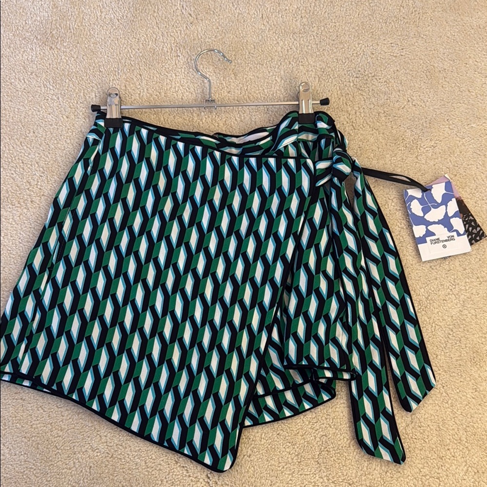 DVF Diane von furtstenberg Geometric Patterned Wrap Skirt